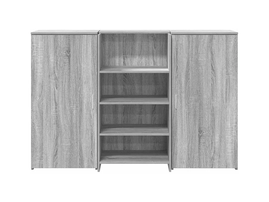 Bureau de réception sonoma gris 155x50x103,5 cm bois ingénierie