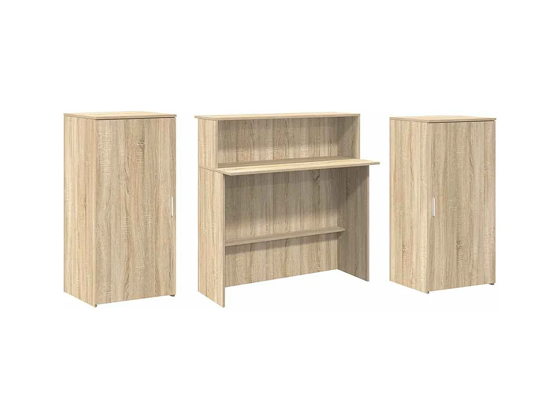 Bureau réception chêne sonoma 200x50x103,5 cm bois d'ingénierie