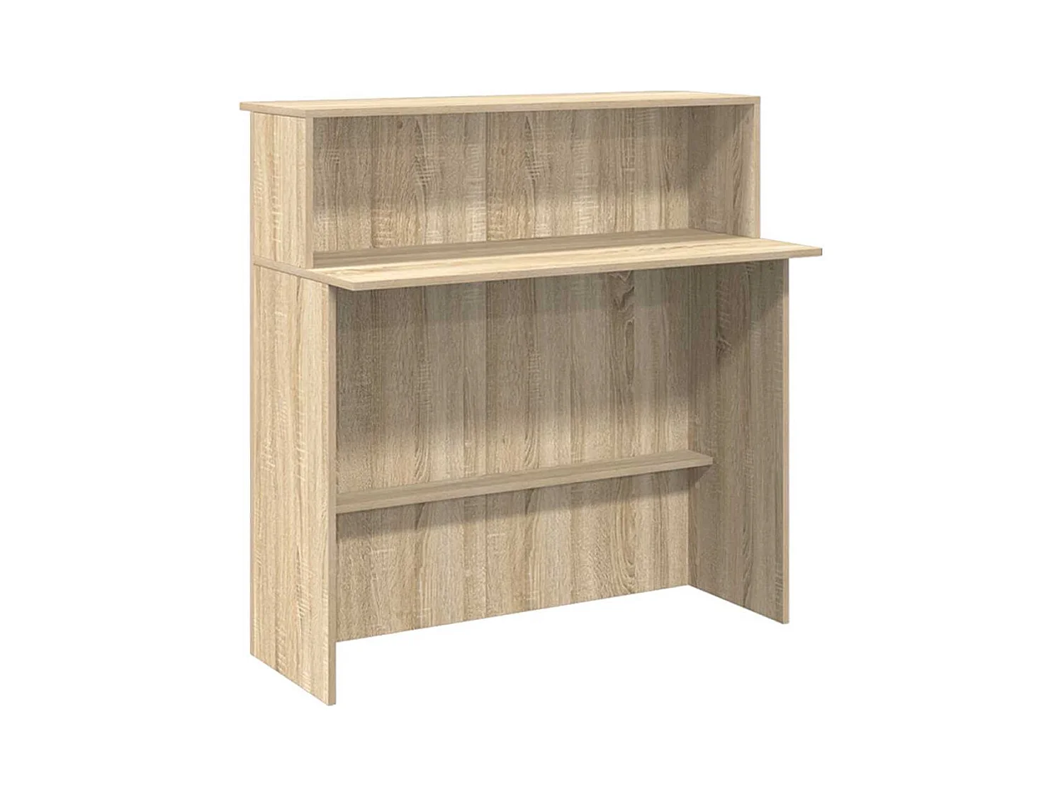 Bureau réception chêne sonoma 200x50x103,5 cm bois d'ingénierie