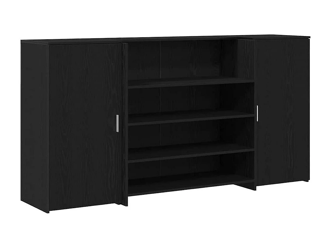 Mostrador de recepción roble negro 200x50x103,5 cm