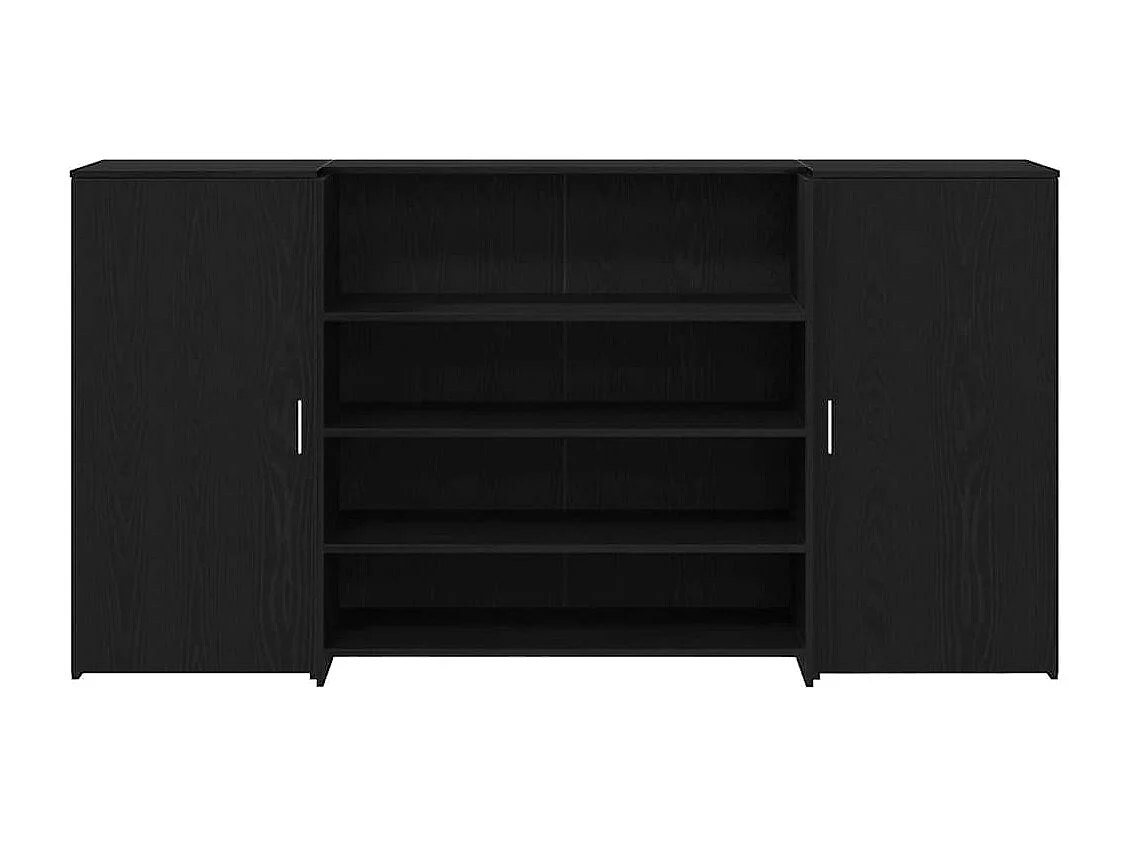 Mostrador de recepción roble negro 200x50x103,5 cm