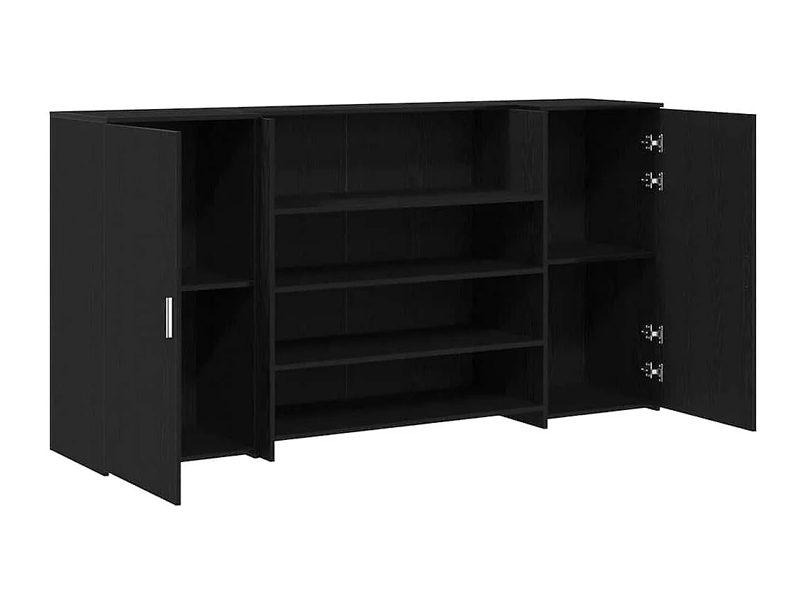 Mostrador de recepción roble negro 200x50x103,5 cm