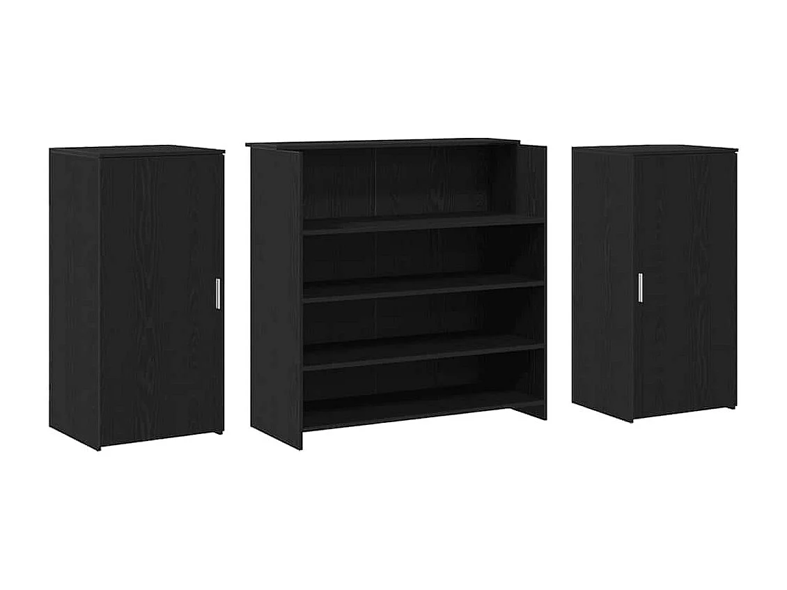 Mostrador de recepción roble negro 200x50x103,5 cm