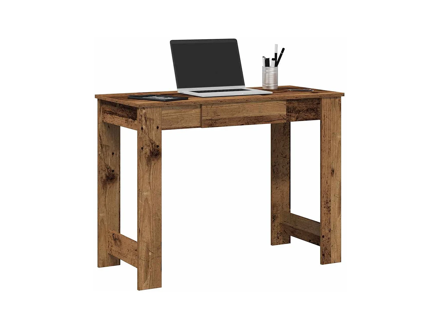 Bureau vieux bois 100x45x75 cm bois d'ingénierie