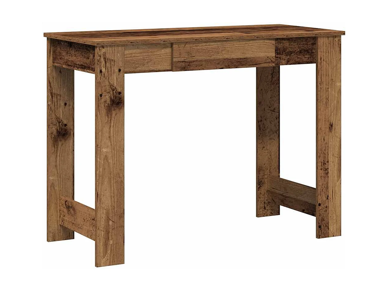 Bureau vieux bois 100x45x75 cm bois d'ingénierie