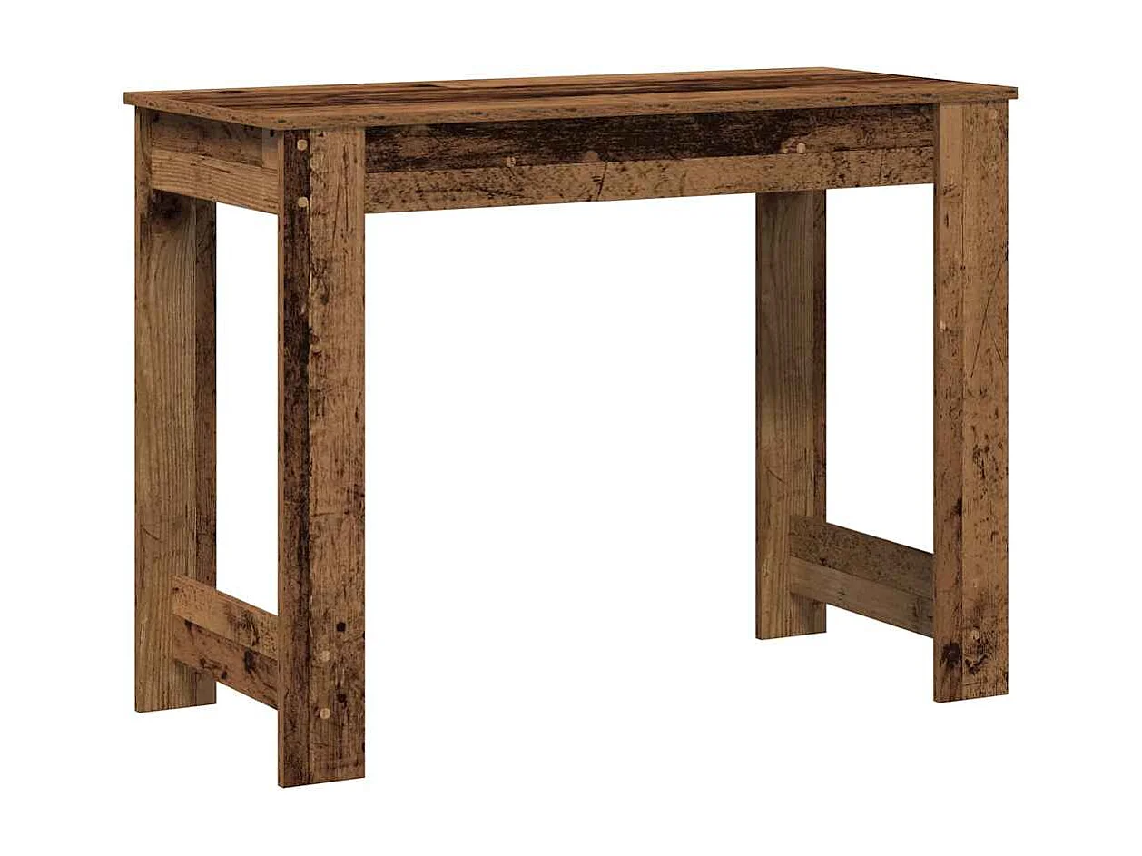 Bureau vieux bois 100x45x75 cm bois d'ingénierie