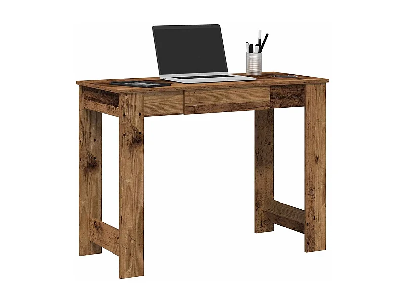 Escritorio de madera de ingeniería envejecida 100x45x75 cm