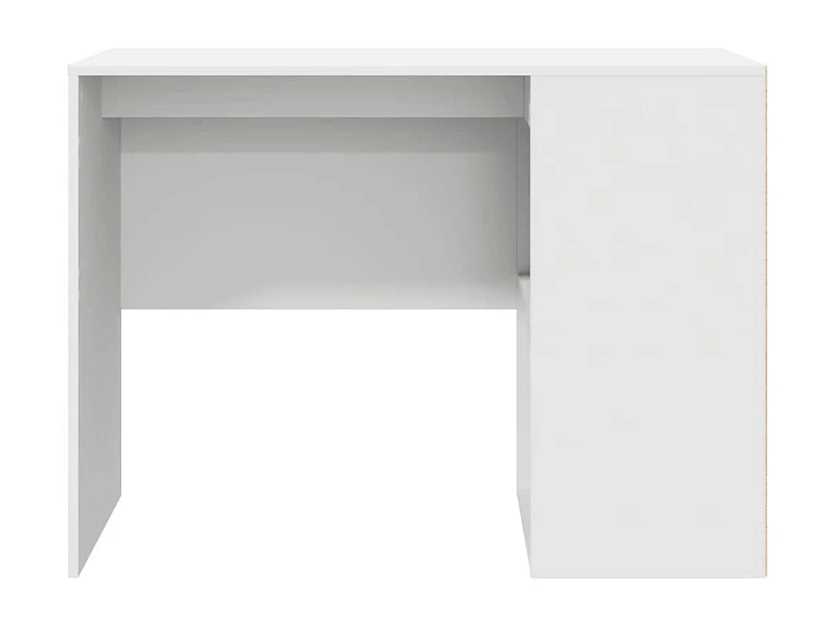 Bureau avec étagère Blanc 102 x 50 x 75 cm Bois d'ingénierie