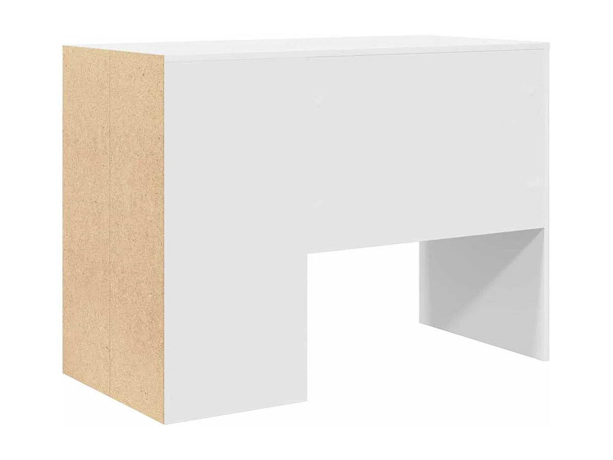 Bureau avec étagère Blanc 102 x 50 x 75 cm Bois d'ingénierie