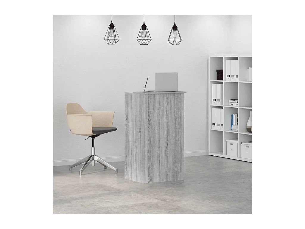 Bureau de réception sonoma gris 55x50x103,5 cm bois ingénierie