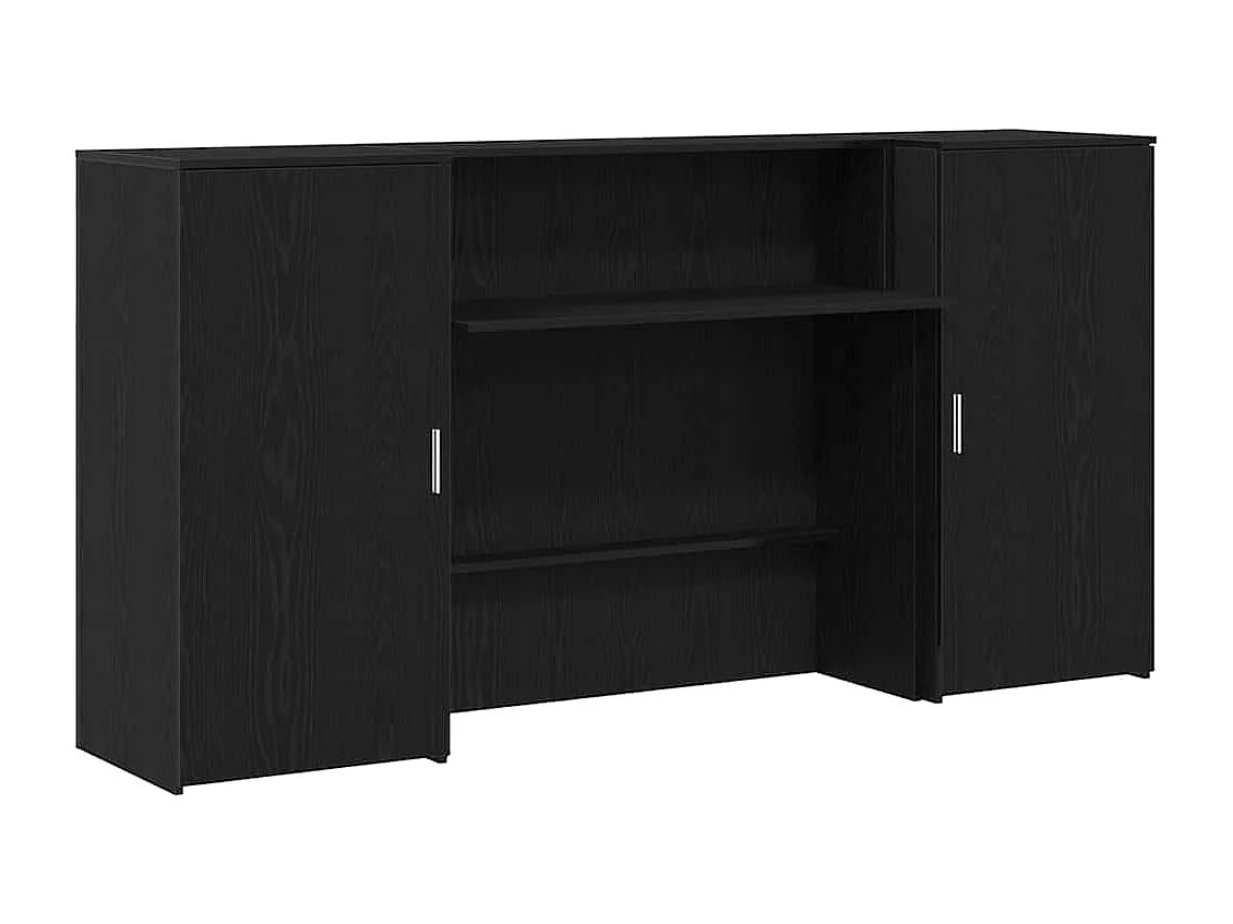 Mostrador de recepción roble negro 200x50x103,5 cm