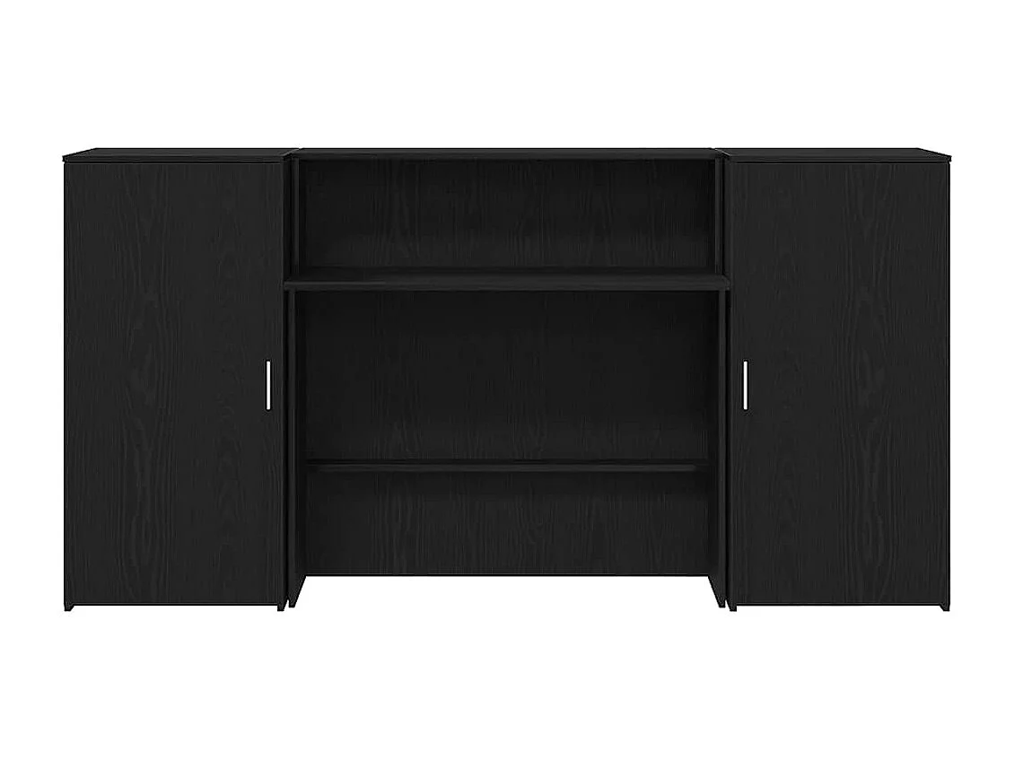 Mostrador de recepción roble negro 200x50x103,5 cm