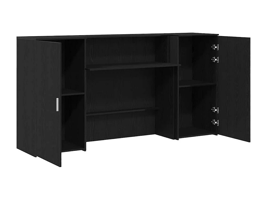 Mostrador de recepción roble negro 200x50x103,5 cm
