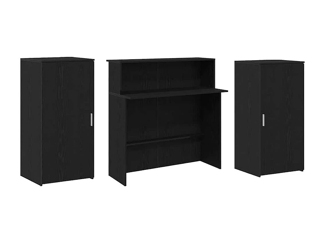Mostrador de recepción roble negro 200x50x103,5 cm