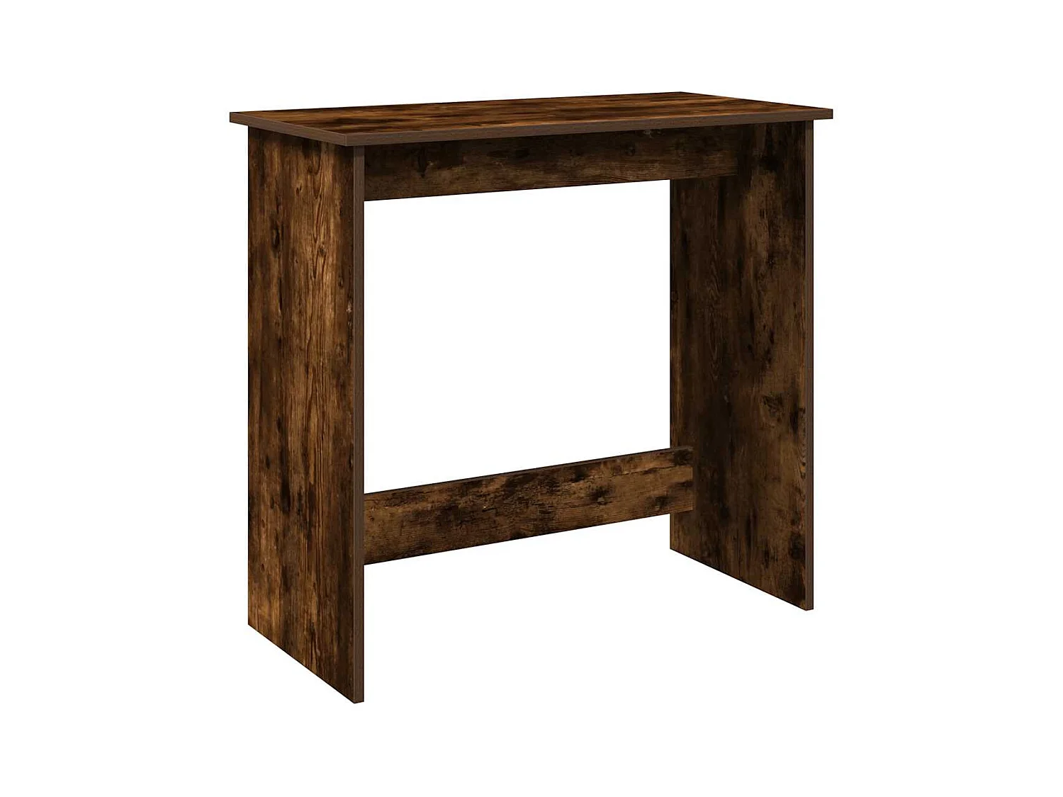 Bureau chêne fumé 80x40x75 cm bois d'ingénierie