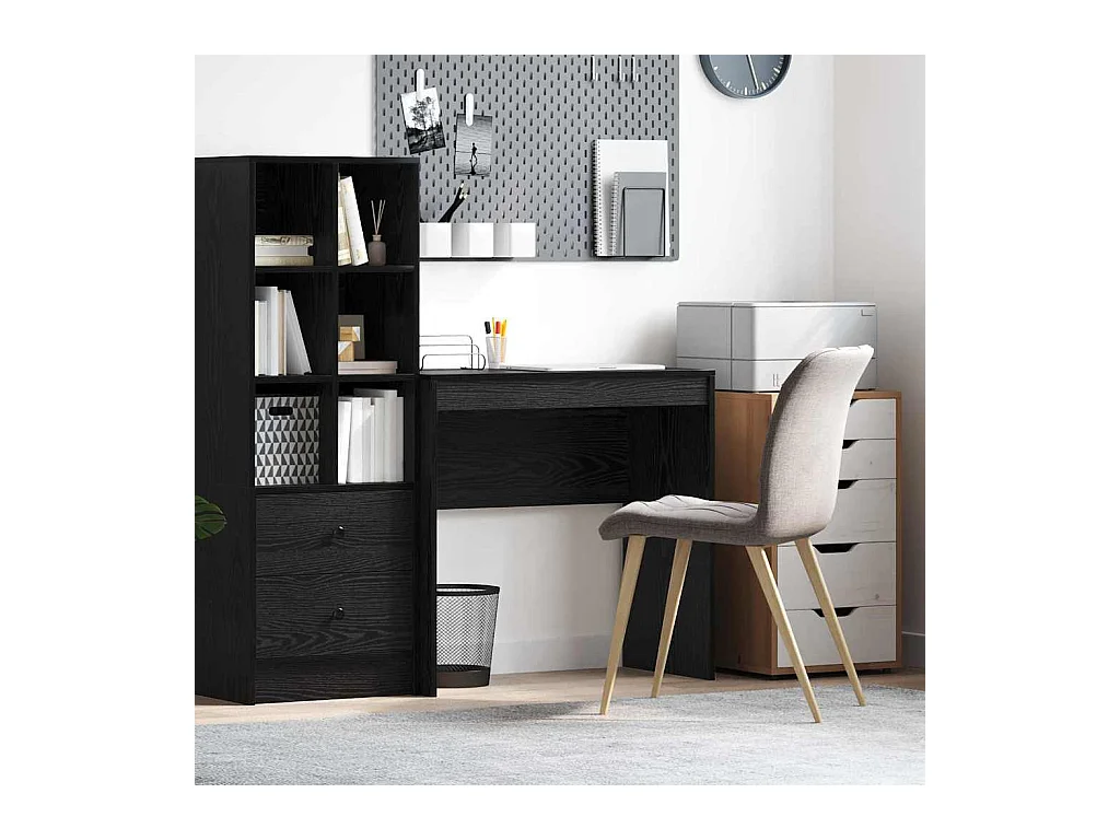 Escritorio Roble negro 80 x 40 x 76 cm Madera contrachapada