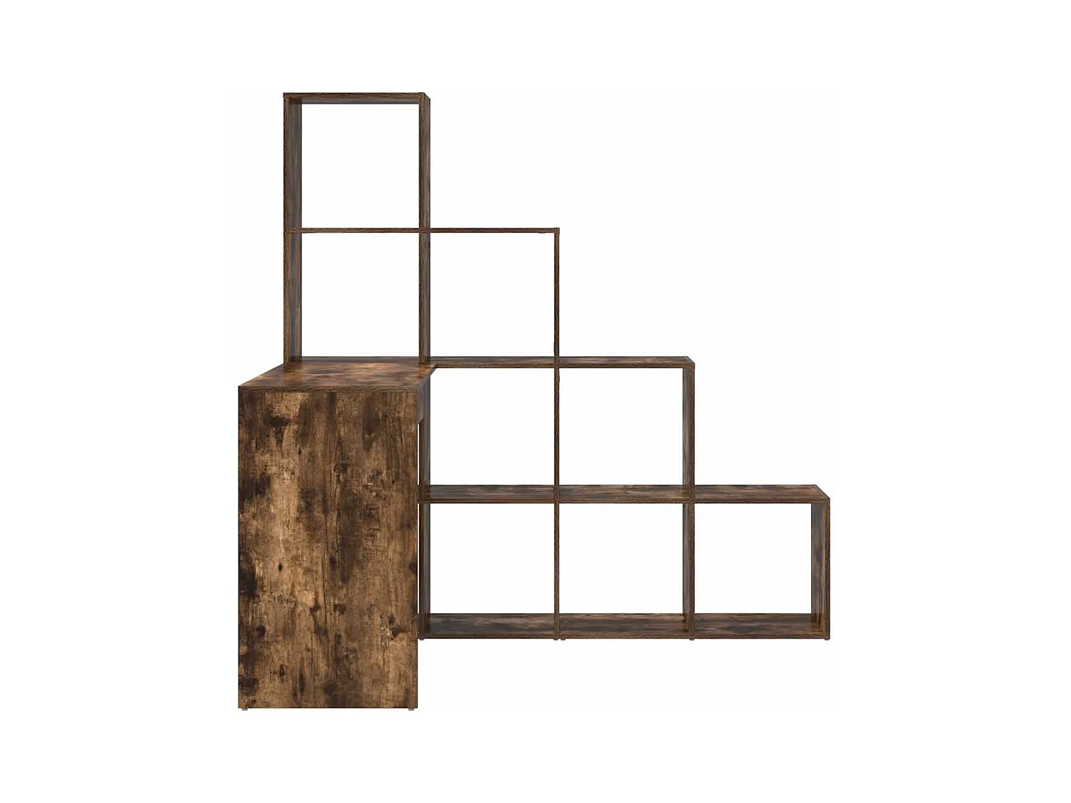 Bureau d'angle avec étagère Chêne fumé 101.5 x 149.5 x 149.5 cm