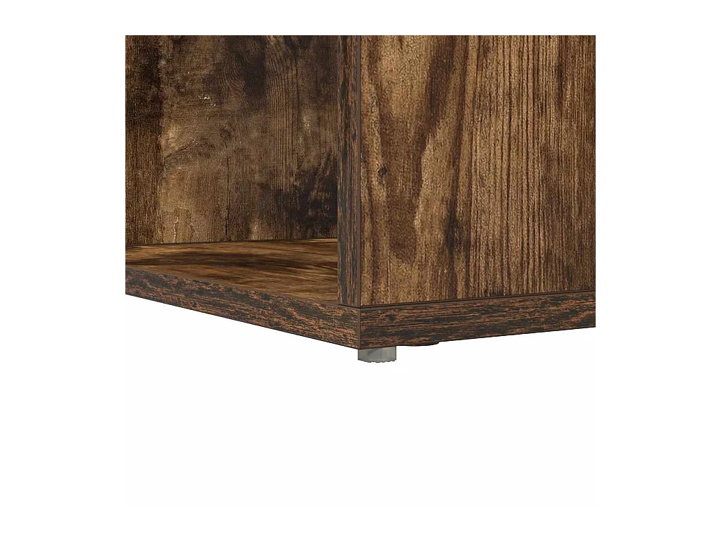 Bureau d'angle avec étagère Chêne fumé 101.5 x 149.5 x 149.5 cm