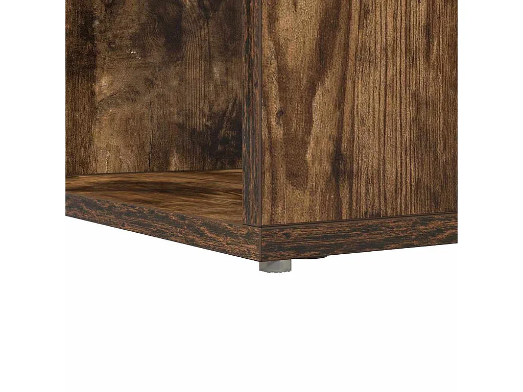 Bureau d'angle avec étagère Chêne fumé 101.5 x 149.5 x 149.5 cm