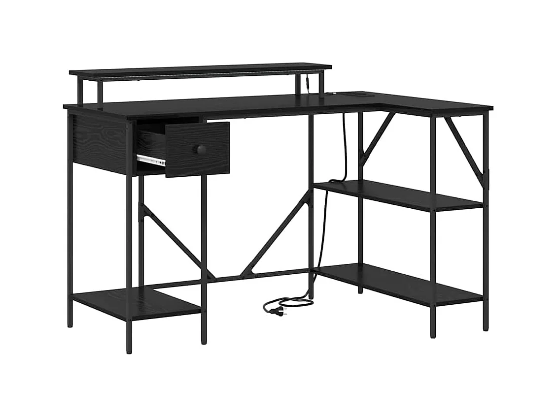 Mesa Carvalho preto 120 x 79 x 86.5 cm Madeira processada