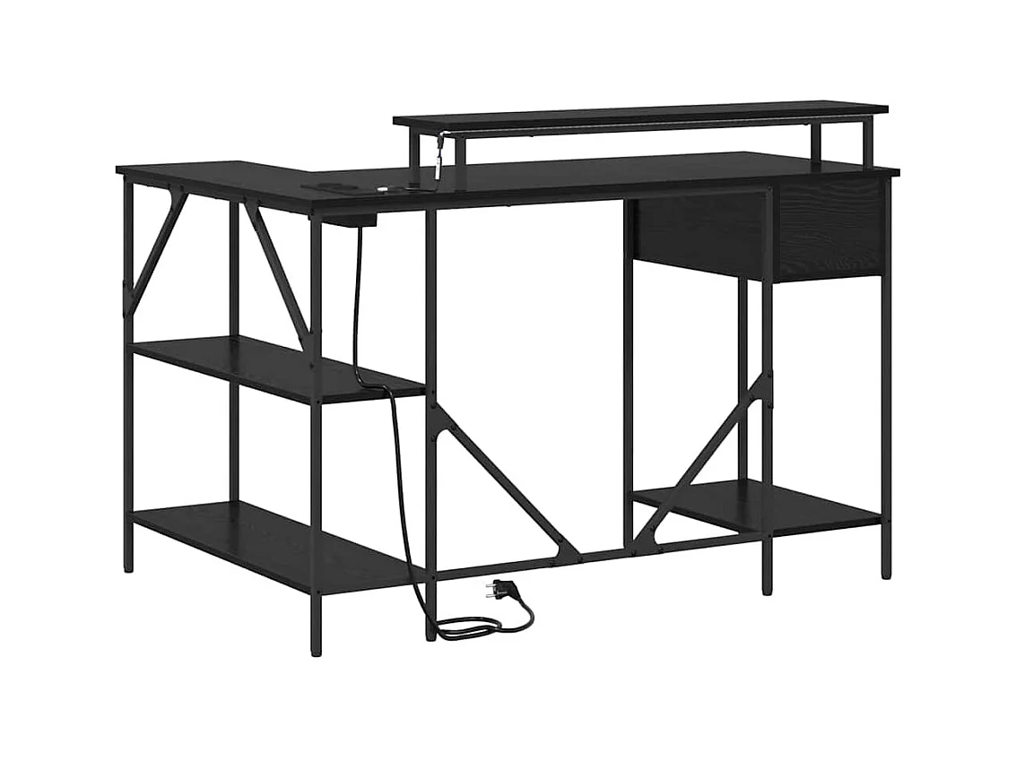 Mesa Carvalho preto 120 x 79 x 86.5 cm Madeira processada