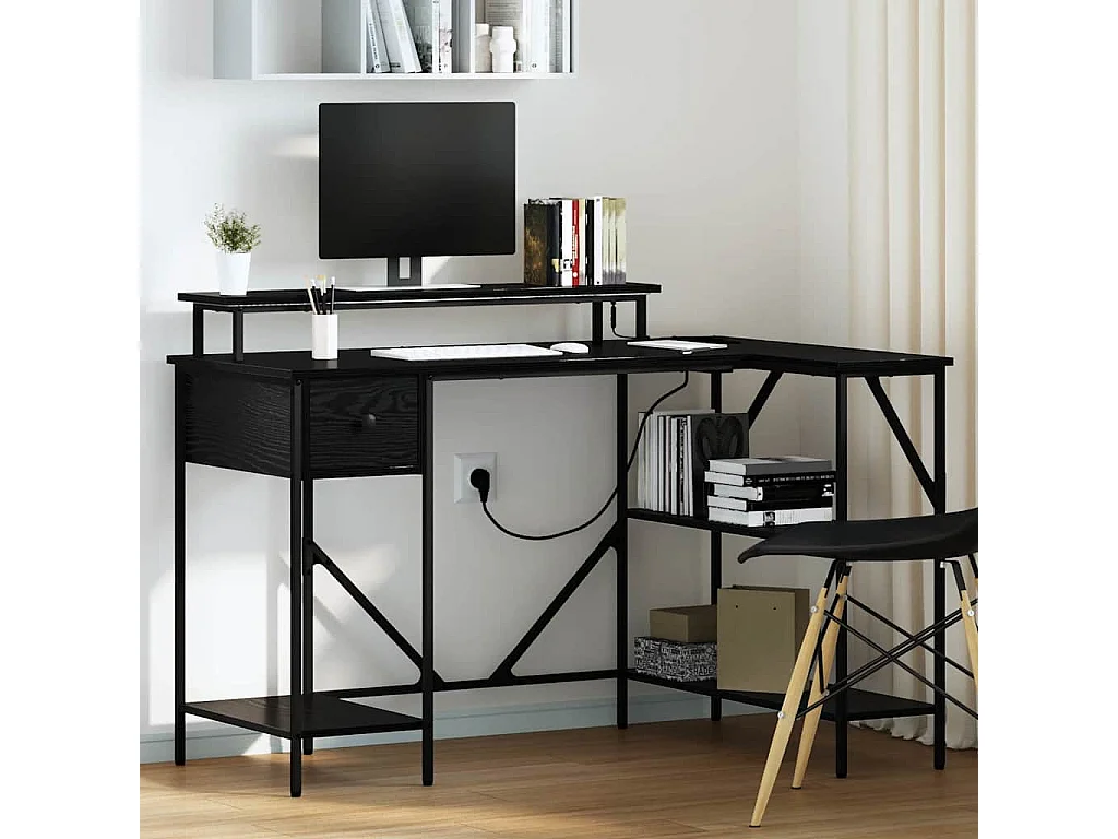 Bureau Chêne noir 120 x 79 x 86.5 cm Bois d'ingénierie