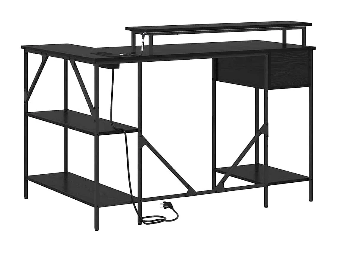 Bureau Chêne noir 120 x 79 x 86.5 cm Bois d'ingénierie