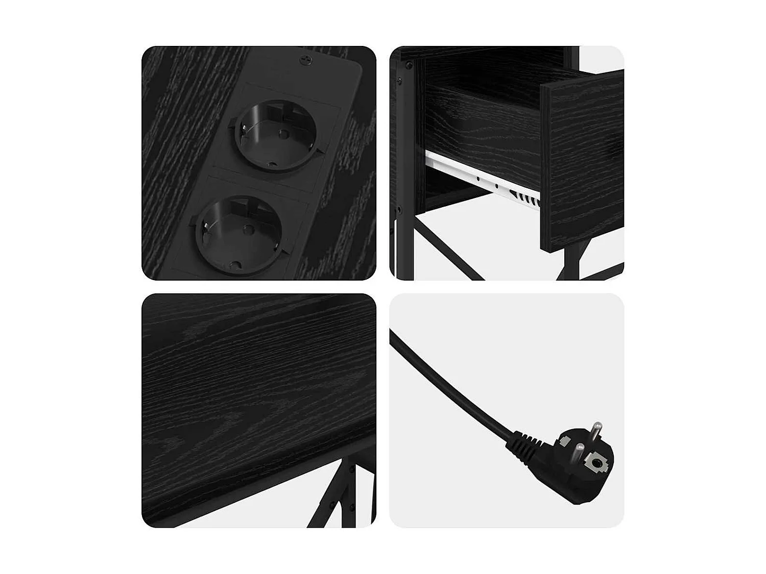 Bureau Chêne noir 120 x 79 x 86.5 cm Bois d'ingénierie