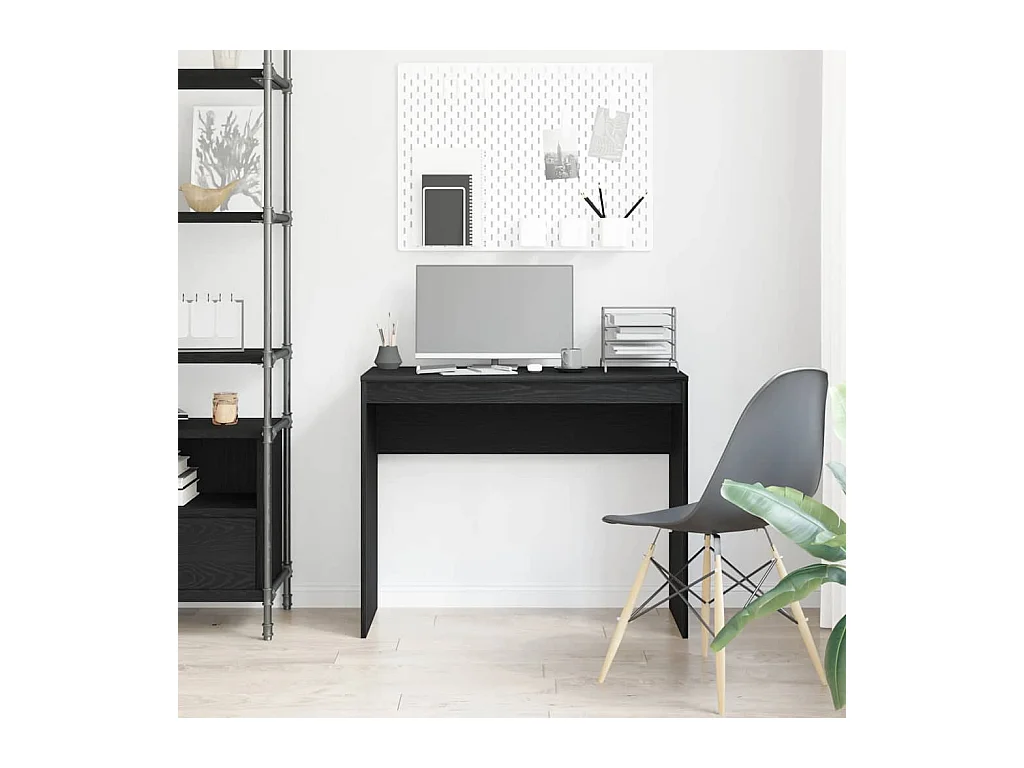 Bureau chêne noir 90x40x72 cm bois d'ingénierie