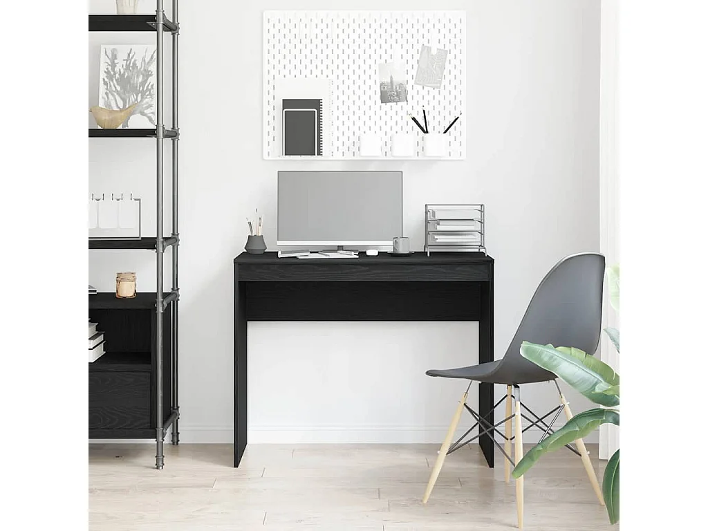 Bureau chêne noir 90x40x72 cm bois d'ingénierie