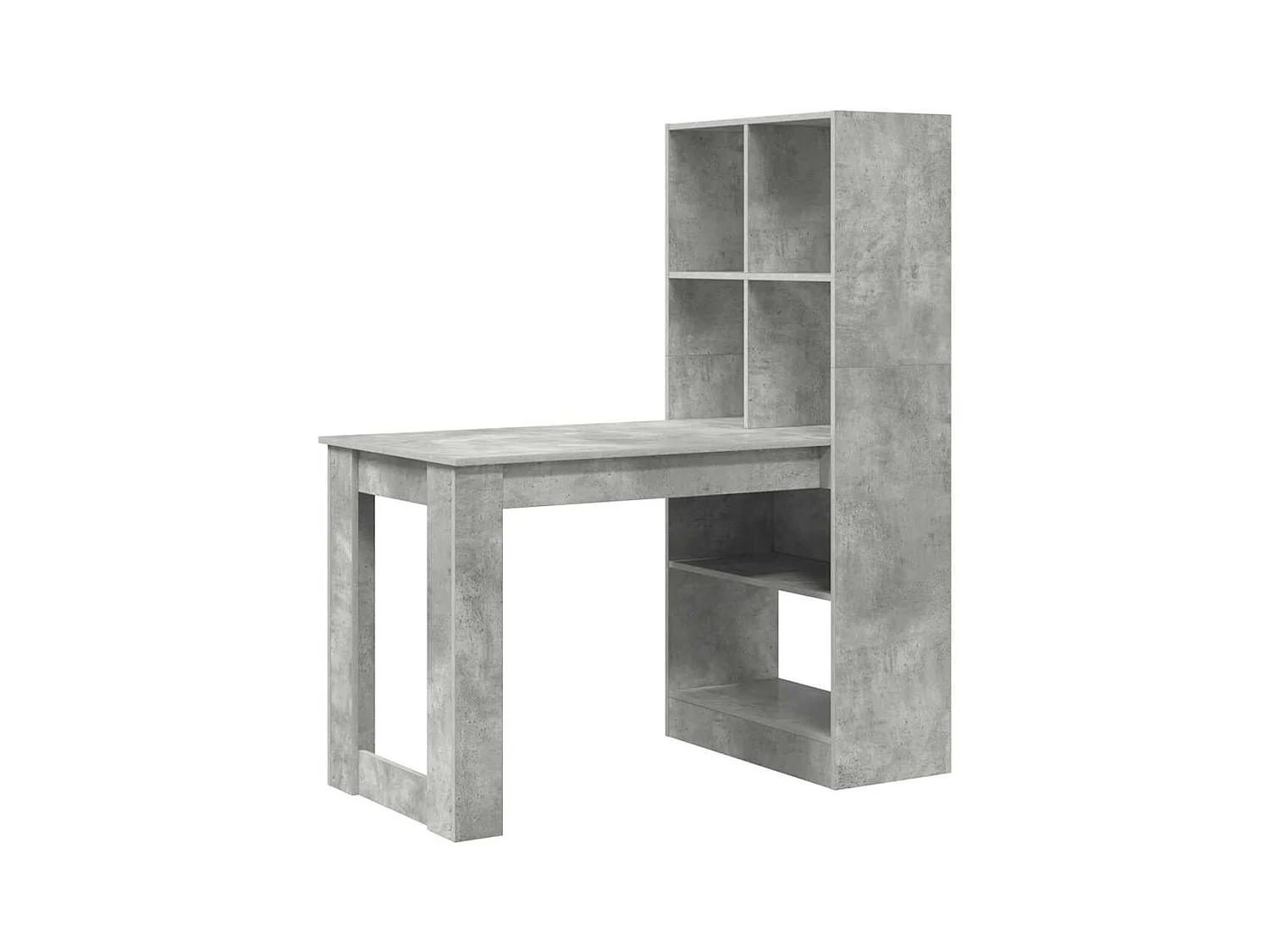 Bureau Gris béton 122 x 67 x 145 cm Bois d'ingénierie