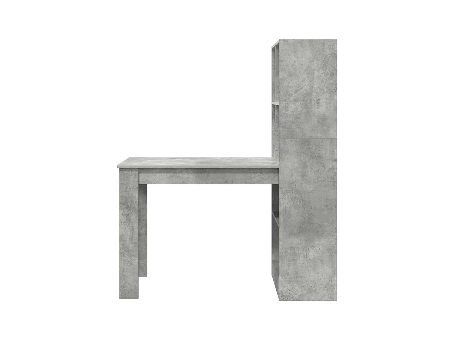 Bureau Gris béton 122 x 67 x 145 cm Bois d'ingénierie