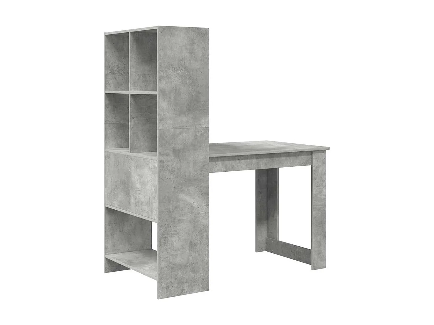 Bureau Gris béton 122 x 67 x 145 cm Bois d'ingénierie