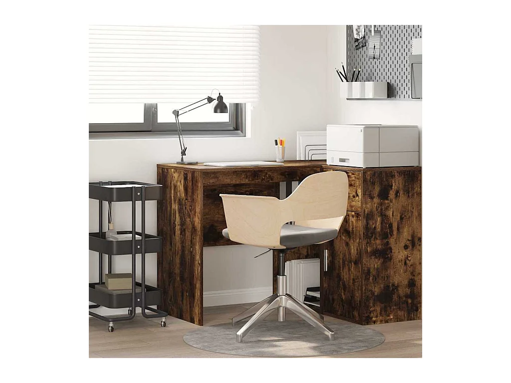 Bureau Chêne fumé 102 x 50 x 75 cm Bois d'ingénierie