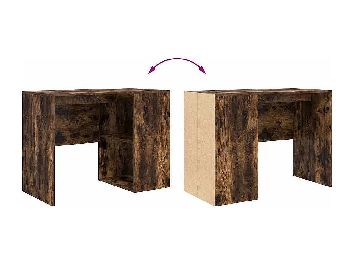 Bureau Chêne fumé 102 x 50 x 75 cm Bois d'ingénierie