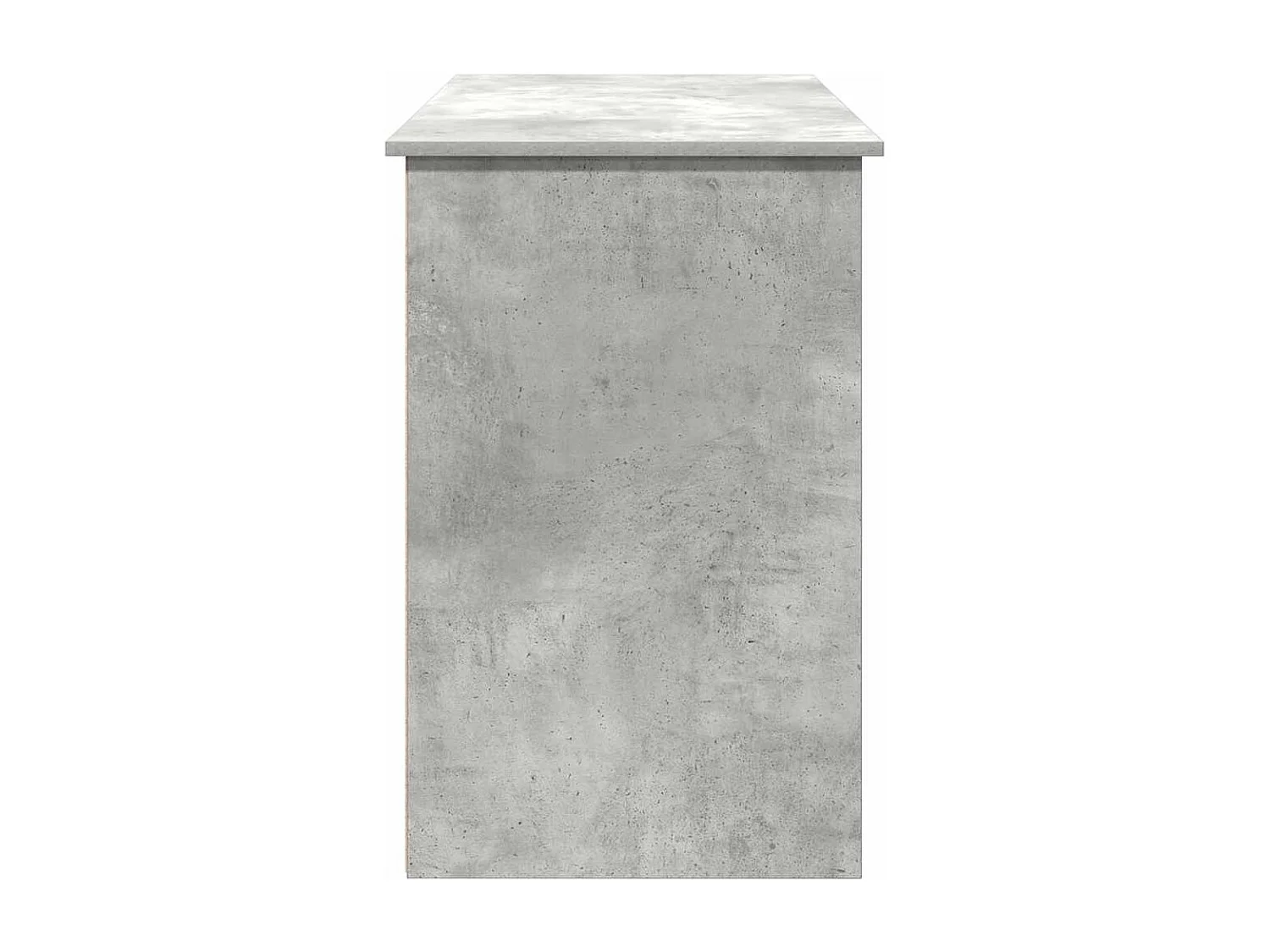 Bureau gris béton 102x50x75 cm bois d'ingénierie