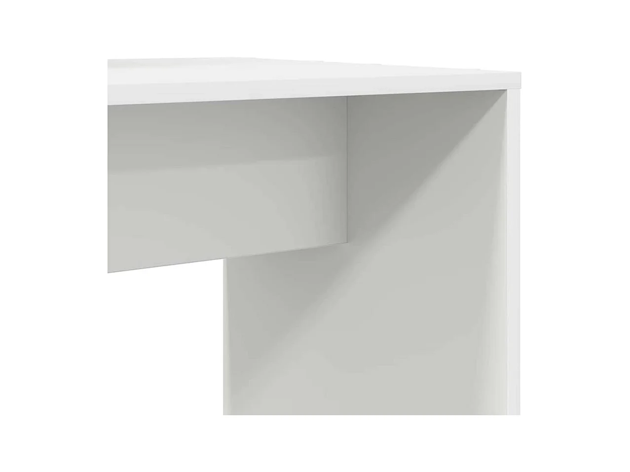 Bureau avec étagère Blanc 138.5 x 55 x 143 cm Bois d'ingénierie