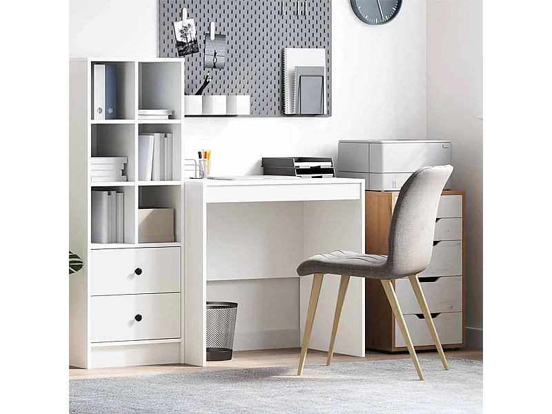 Bureau Blanc 80 x 50 x 76 cm Bois d'ingénierie