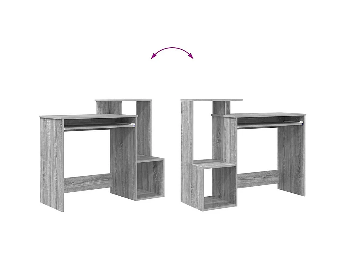 Bureau Gris Sonoma 106 x 40 x 88.5 cm Bois d'ingénierie