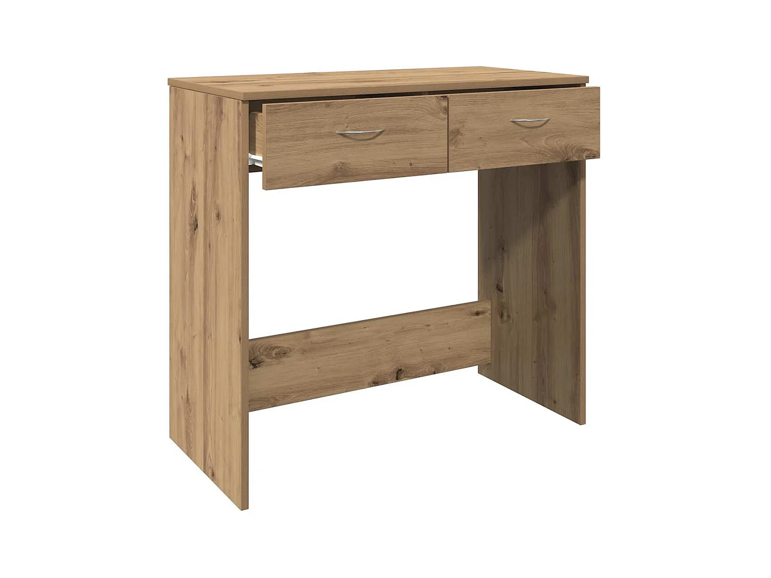 Bureau chêne artisanal 80x40x75 cm bois d'ingénierie