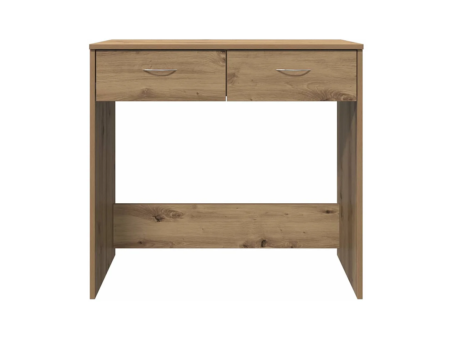 Bureau chêne artisanal 80x40x75 cm bois d'ingénierie