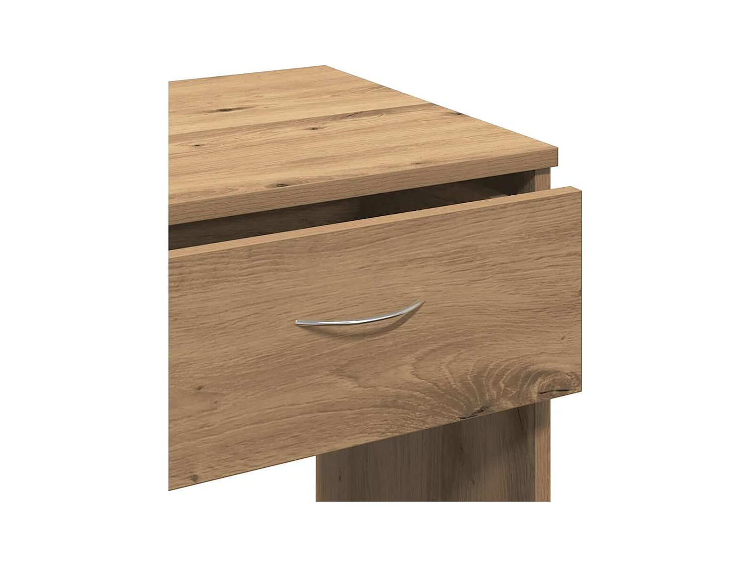 Bureau chêne artisanal 80x40x75 cm bois d'ingénierie