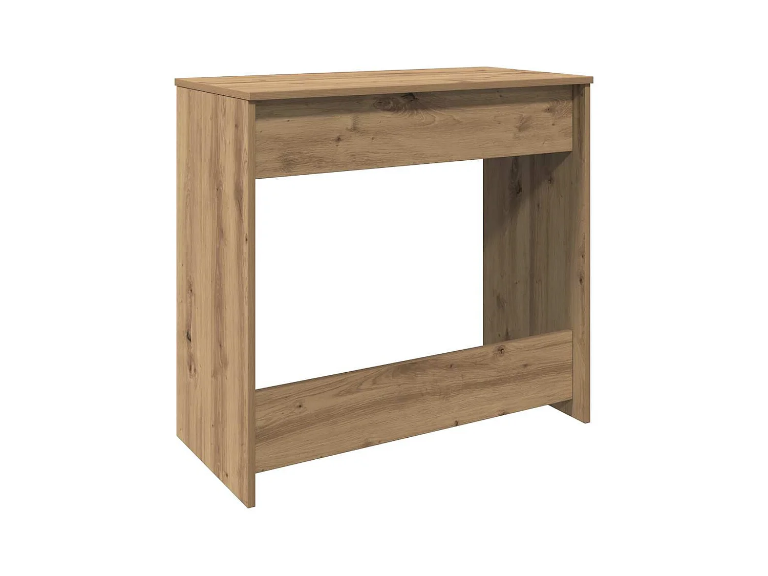 Bureau chêne artisanal 80x40x75 cm bois d'ingénierie