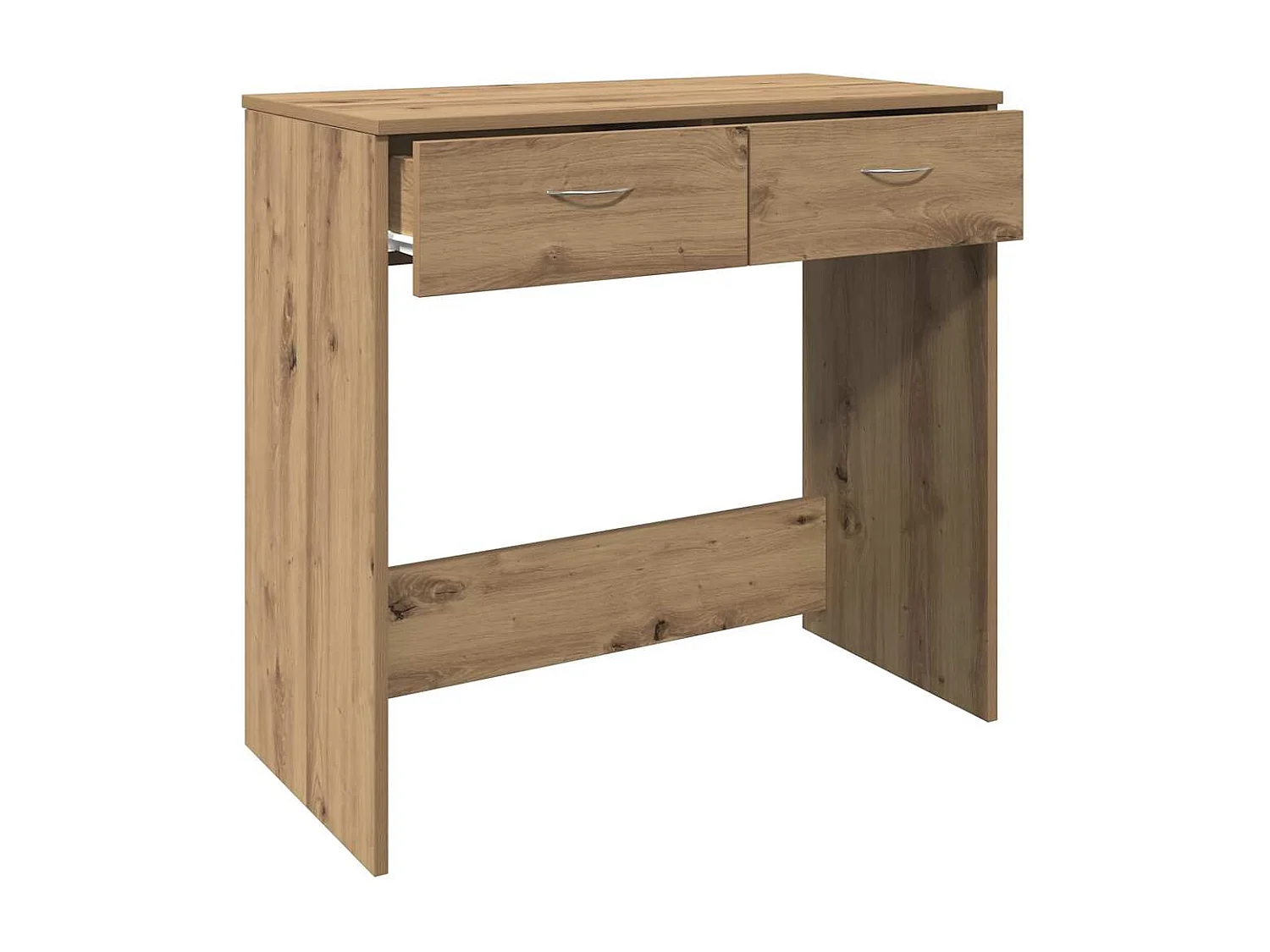 Bureau chêne artisanal 80x40x75 cm bois d'ingénierie