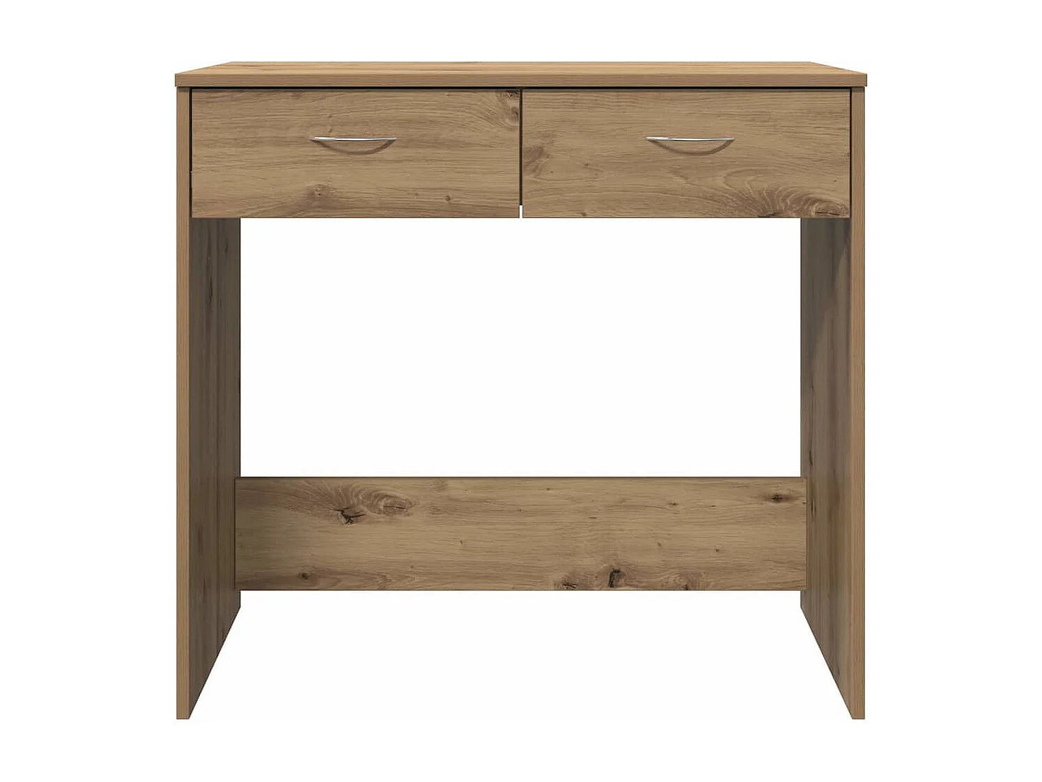 Bureau chêne artisanal 80x40x75 cm bois d'ingénierie