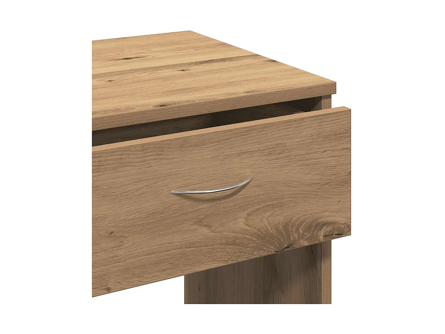 Bureau chêne artisanal 80x40x75 cm bois d'ingénierie