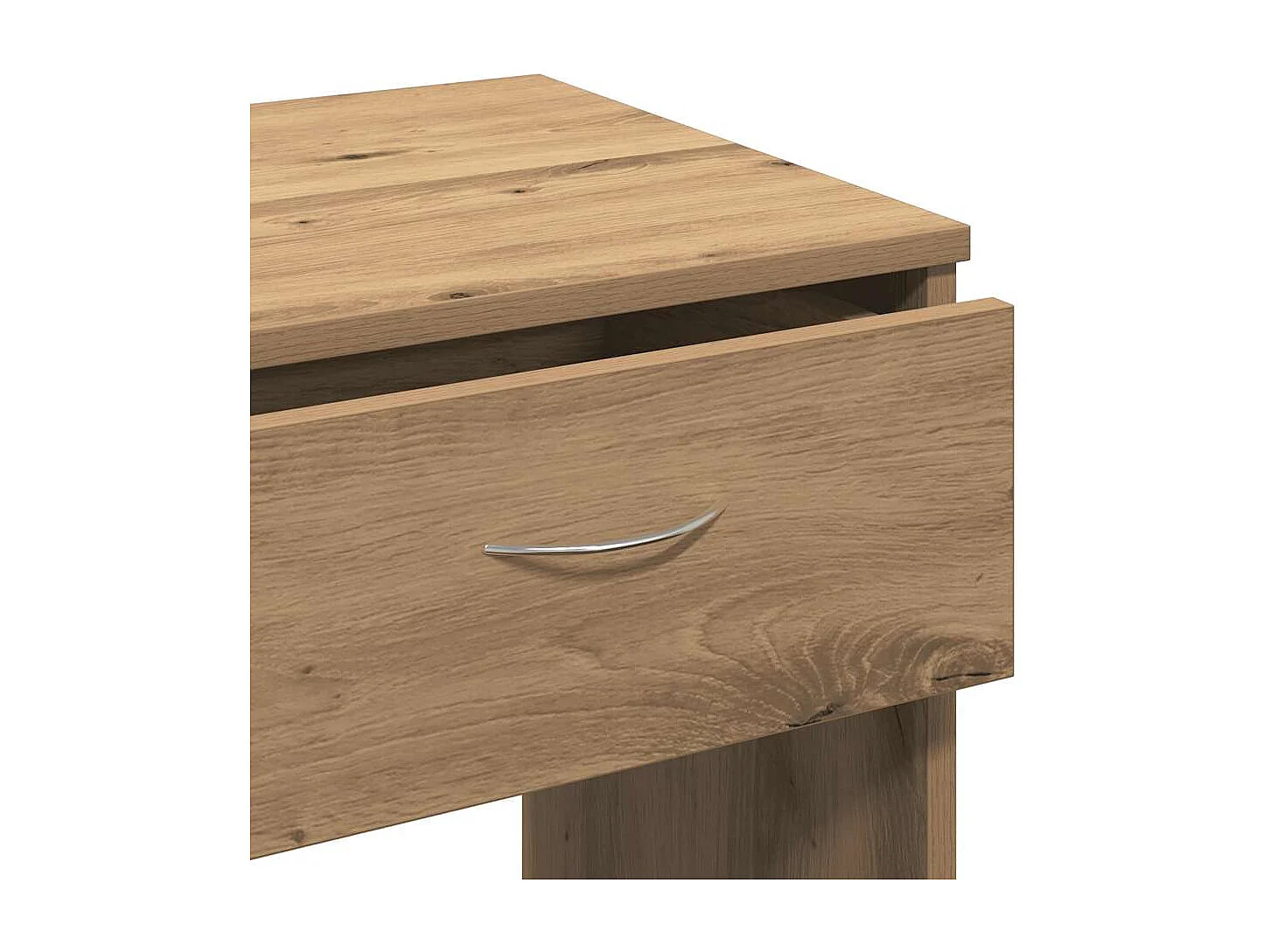 Bureau chêne artisanal 80x40x75 cm bois d'ingénierie