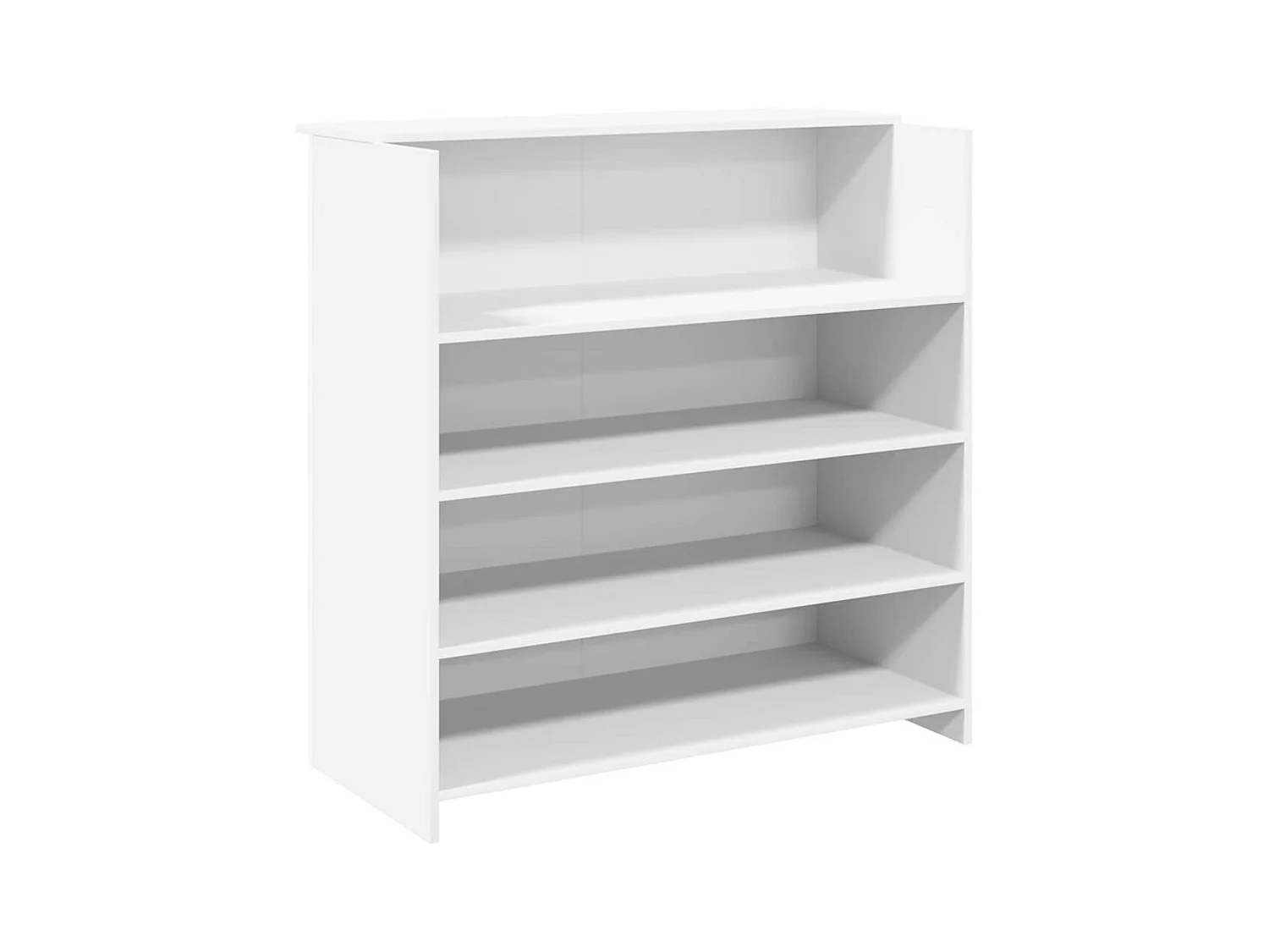 Bureau de réception blanc 100x50x103,5 cm bois d'ingénierie