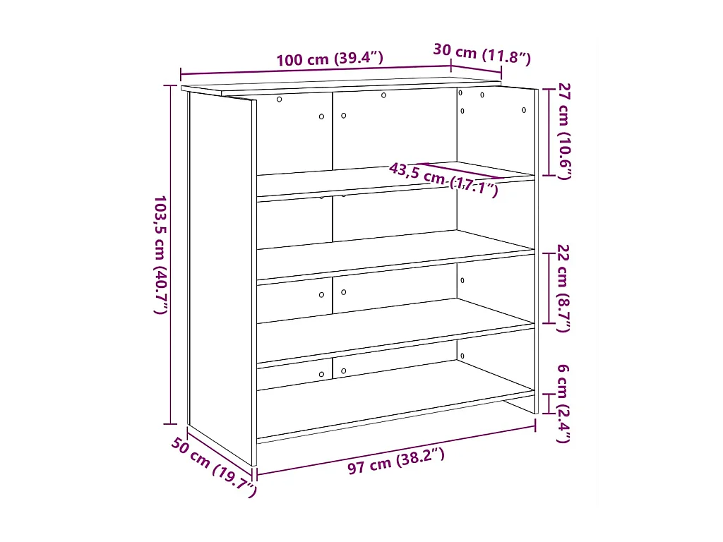 Bureau de réception blanc 100x50x103,5 cm bois d'ingénierie