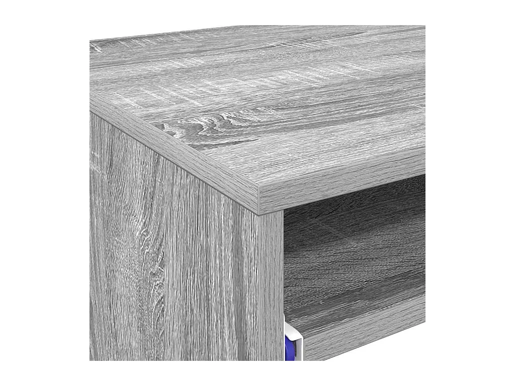 Bureau avec étagère Gris 77,5 x 43 x 79 cm Bois d'ingénierie